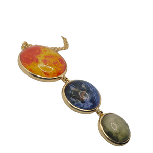 ZAD Total Eclipse Sun, Moon & Earth Pendant Necklace