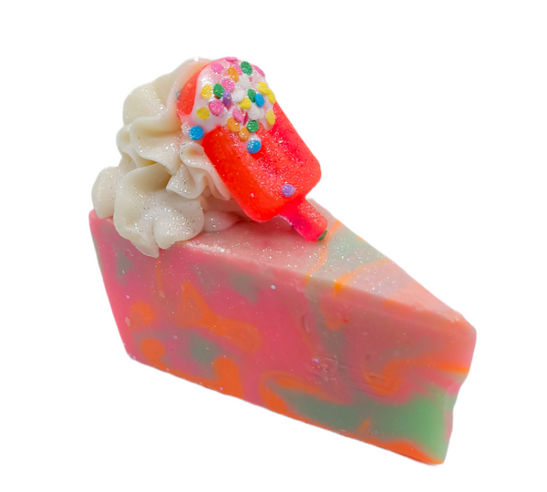 Cake Sliced Rainbow Sherbet Artisan Soap